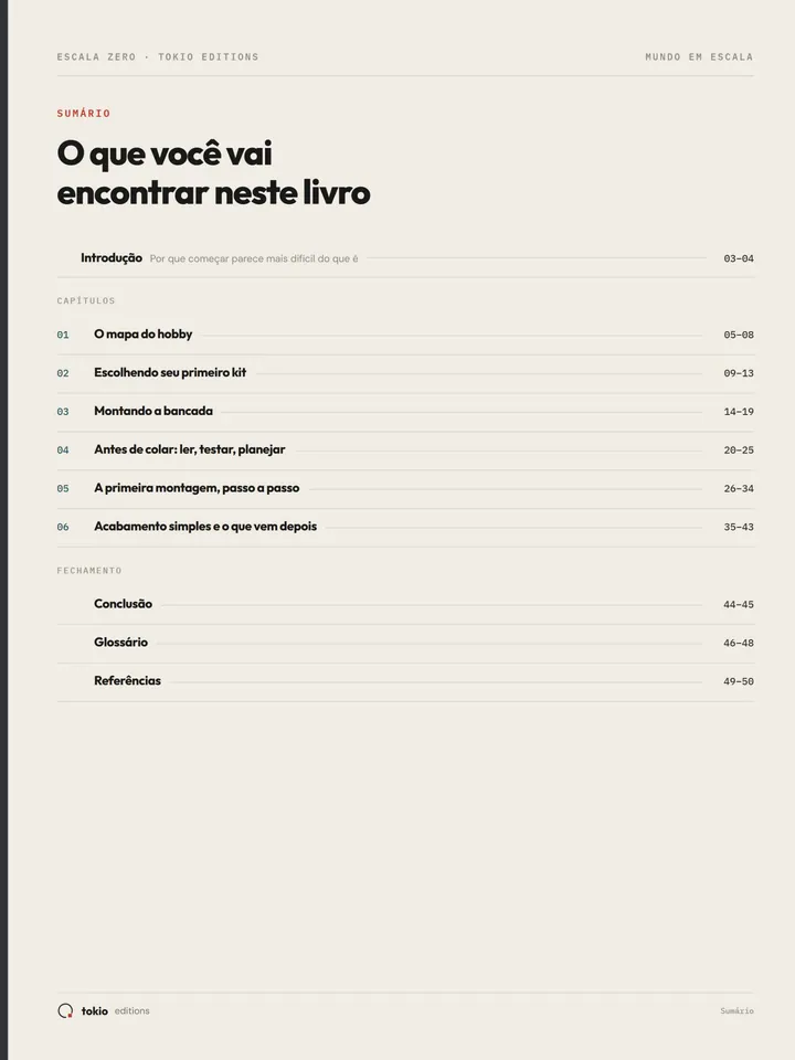 Página de sumário do e-book